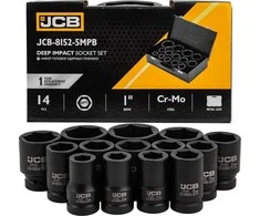 Smūginių galvučių komplektas JCB 8152-5MPB; 1''; 14 vnt.