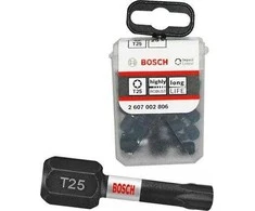 Bosch Suktuvo antgaliai T25 25 vnt./ Impact, L=25mm