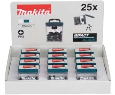Makita E-12360-12 Sukimo antgalis , PH2X25mm, 25vnt. (12) IMPACT Juodas
