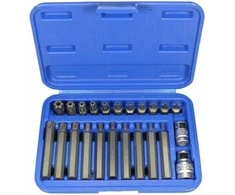 Sukimo antgalių komplektas Condor Werkzeug C1011; 3/8''+1/2''; Torx T10-T55; 23 vnt.