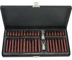 Sukimo antgalių rinkinys Condor Werkzeug C72100; 3/8'' + 1/2''; TX/HEX/SL; 40 vnt.