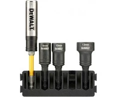 Sukimo galvučių komplektas DeWalt DT70827-QZ; 8-13 mm; 3 vnt. + magnetinis laikiklis