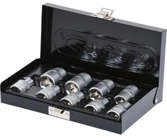 Galvučių komplektas 1/2'' Torx E10-E24 9vnt., KS Tools