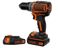 Black &amp; Decker Juodas &amp; Decker Suktuvas-gręžtuvas Juodas &amp; Decker BL186K1B2-QW; 18 V; 2x2,0 Ah akum.
