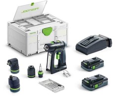 Suktuvas-gręžtuvas Festool C 18 HPC 4,0 I-Set; 18 V; 2x4,0 Ah akum
