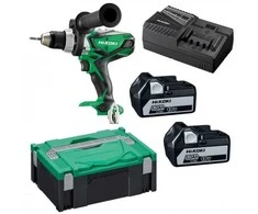 Suktuvas-gręžtuvas Hikoki DS18DSDLWPZ; 18 V; 2x5,0 Ah akum.