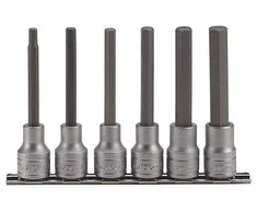 TengTools Galvučių su antgaliais rinkinys Teng Tools M1211; HEX; 1/2''; 6 vnt.
