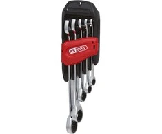 Kombinuotų terkšlinių raktų komplektas 5vnt, 8-19mm, KS Tools