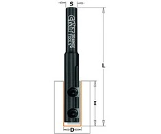 Tiesi pirštinė freza CMT; S=12 mm; D=14 mm