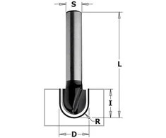 U formos griovelių freza CMT Contractor K914-190; R=9,5 mm; D=19