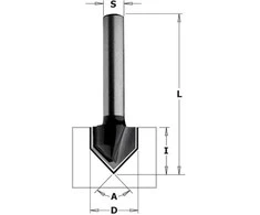 V formos griovelių freza CMT Contractor K915-160; S=8 mm; D=16 mm
