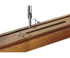 Vienašonė griovelių freza su galiniais ašmenimis Festool; 8/45 mm