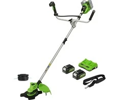 Žoliapjovė - trimeris Greenworks GD24X2BCBK4x; 2x24 V; 2x4,0 Ah akum.