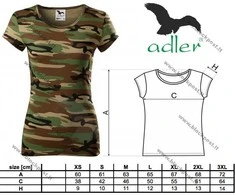 ADLER woodland moteriški trikotažiniai marškinėliai