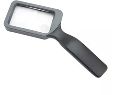 Carson HandHeld stačiakampis didinimo stiklas su 2x didinimu ir atskiru 6,5x lešiu
