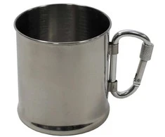 Fox Outdoor Metalinis puodelis su karabinu 220 ml (33382)
