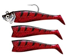 Guminukai Storm WildEye Giant Jigging Shad 23cm REF Raudona Frost