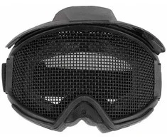 Kaukė veidui ASG GFC Tactical su tinkleliu ir snapeliu - juoda