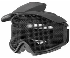 Kaukė veidui ASG GFC Tactical su tinkleliu ir snapeliu - juoda