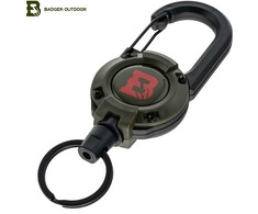 Badger Outdoor Įtraukiama virvė ištraukiama virvė Badger Lauko karabininis raktų pakabukas BO-RTR-5