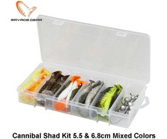 Masalų rinkinys Savage Gear Cannibal Shad Kit 5,5cm/6,8cm 36vnt