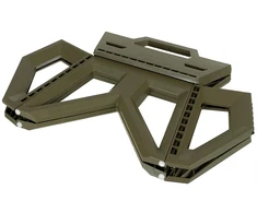 Max Fuchs Kempingo kėdutė MFH Camping Stool sulankstoma aukštis 24 cm OD žalias