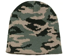 Max Fuchs Megzta kepurė, `Beanie`, miško spalvinimas, plonas mezgimas (10931T)