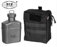 Max Fuchs MFH Fox Outdoor titaninė gertuvė su dėklu, 1 l