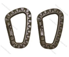 Max Fuchs Plastikinis D-formos rudas karabinas 7 mm x 8.5 cm