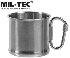 Mil-Tec Metalinis puodelis su karabinu 500 ml