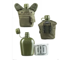 Mil-Tec US plastikine gertuve su deklu ir puodeliu Olive
