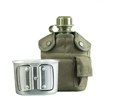 Mil-Tec US plastikine gertuve su deklu ir puodeliu Olive