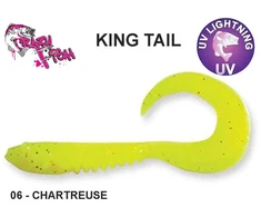 Minkštas masalas Crazy Fish King Tail Chartreuse 65 mm
