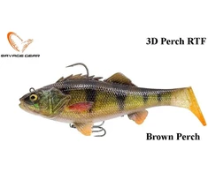 Minkštas masalas Savage Gear 3D Perch RTF Brown Perch