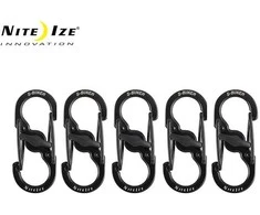 NITE-IZE karabinas S-Biner MicroLock (5vnt) juodas
