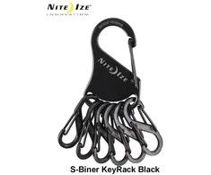 Raktų pakabukas Nite Ize S-Biner KeyRack Juodas