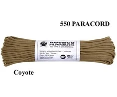 Rothco Virvutė 550 Paracord 30 m Coyote