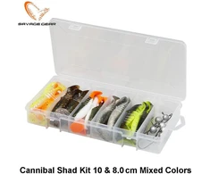 Savage Gear Cannibal Shad Kit 8 ir 10cm Įvairių spalvų 36vnt