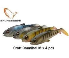Savage Gear Craft Cannibal Paddletail Clear Vanduo rinkinys