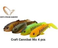 Savage Gear Craft Cannibal Paddletail Dark Vanduo rinkinys