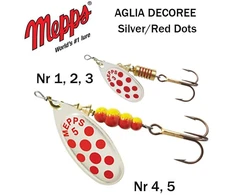Sukriukė Mepps Aglia Sidabrinis/red dot