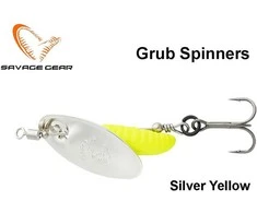 Sukriukė Savage Gear Grub Spinner Sidabrinis Geltona