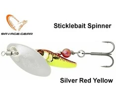Sukriukė Savage Gear Sticklebait Spinner Sidabrinis Raudona Geltona