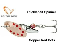 Sukriukė Savage Gear Sticklebait Spinner Copper Raudona Dots