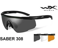 Taktiniai apsauginiai akiniai WileyX SABER 308 trys linzės Juoda