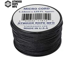 Virvė Atwood Rope MFG Micro Cord 38 m Juoda