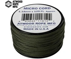 Virvė Atwood Rope MFG Micro Cord 38 m Olive Drab