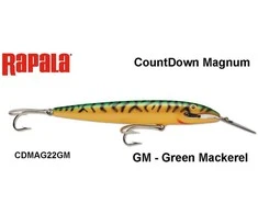 Vobleris Rapala Countdown Magnum CDMAG22GM Žalias Mackerel