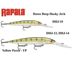 Vobleris Rapala Down Deep Husky Jerk Geltona Perch YP