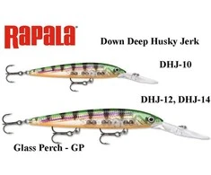 Vobleris Rapala Down Deep Husky Jerk Glass Perch GP